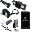 Ultimate Premium Accessory Bundle Combo for Microsoft Zune HD 16GB / 32GB Series MP3 Player: Black Silicone Skin Case Cover, USB 2in1 Data Sync Cable, USB Car Charger, USB Wall / Travel / AC Adapter Charger, 3.5mm Auxillary Retractable Cable, Belt Clip, Armband, Portable Foldable Speaker Dock, and a Screen Protector