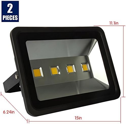 Soundsgrow 200W Super Bright Led Flood Lights,4 LED Lights,20000lm ,Waterproof IP65 Daylight White,120-Degree Beam Angle Security Flood lights for Yard,party,Playground Etc AC 85-265v,Cool White