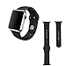 Apple watch band,Soft Silicone Sport Style Replacement for 42mm Apple Watch All Models - 2 lengths - Black