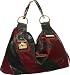 Black Candy Stripe Oversized Tote - Mahogany Brown or Burgundy