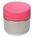 LunchBots Rounds Leak Proof Stainless Steel Food Containers Set of 2, 8 ounce, Pink