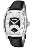 Men's TV Screen Automatic Black Textured/Light Silver Dial Black Leather
