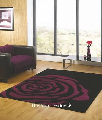 Monte Carlo Rose Black/Plum 160cm x 220cm