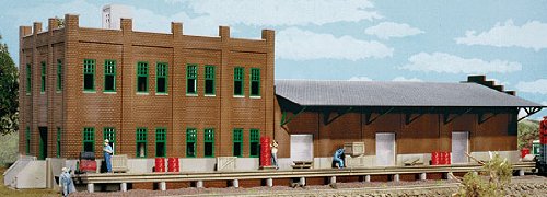 Walthers Cornerstone HO Scale Water Street Freight Term Structure Kit-image