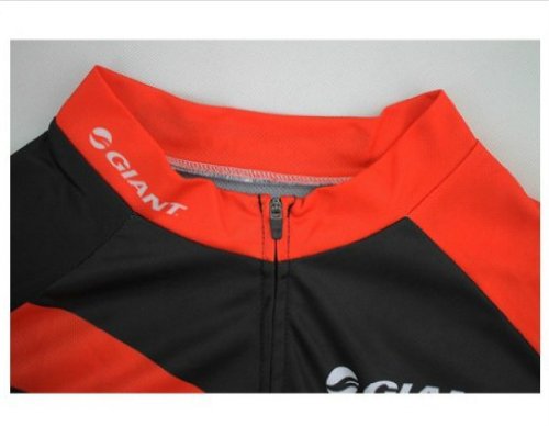 Giant Fleet Edition Cycling Jersey Long-Sleeved Slightly Thinner Giant Cycling Jersey Suits Bike Sportswear/Clothing (Red) : Size - L