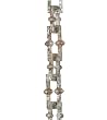 72" Handcrafted Cast Aluminum Outdoor Patio and Garden Bamboo Link Rain Chain