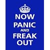 F2453 KEEP CALM AND CARRY ON NOW PANIC AND FREAK OUT METAL ADVERTISING FRIDGE MAGNET WALL SIGN