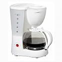 LUXUS KAFFEEAUTOMAT IN WEISS MIT 800 WATT UND TRANSPARENTEM WASSERTANK SOWIE WARMHALTEPLATTE FÜR 12 TASSEN