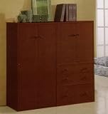 WOODEN CHERRY FINISH ENTERTAINMENT CENTER