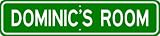DOMINIC ROOM SIGN - Personalized Gift Boy or Girl, Aluminum