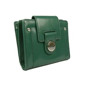 Kenneth Cole Reaction Glazed Leather Womens Tab French Purse in Choice of Colors