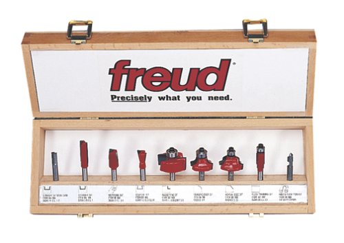 Freud 88-100 9-Piece Router Bit Set, 1/4-Inch Shank