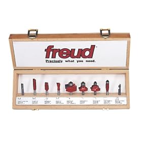Freud 88-100 9-Piece Router Bit Set, 1/4-Inch Shank
