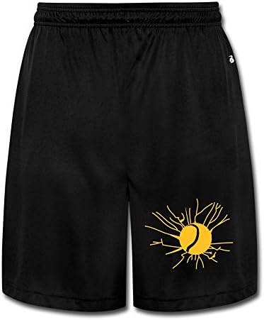 UWS DESIGN Mens Funny Tennis Ball Crack Short Pant Sweatpants Black