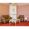 'room With Luxury Furniture And Fireplace' Wall Decal - 36