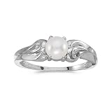 14k White Gold Pearl Ring