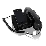 LEICKE Multi-Dockingstation per Apple iPhone 3Gs 4 4s, iPad iPad 2 e altri modelli di Smartphone e Tablet PC + LEICKE Cornetta Telefonica Retrodi Leicke