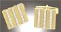 14K Solid Gold & Diamond Cufflinks - CL218