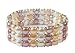 3 Rows of Fresh Water Multi-Colored Pearls with Sterling Silver