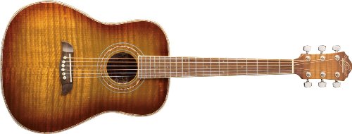 Oscar Schmidt by Washburn OG1 3/4 Size Acoustic Guitar - Flame Yellow Sunburst