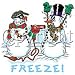 Hairdryer Snowmen-C Adult Sweatshirt