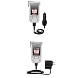Essential Kit for the Samsung SCH-A970 - includes Car and Wall Charger with Rapid Charge Technology - Gomadic Brand w/ TipExchange Technology
