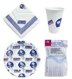 New York Giants 96 Piece Plastic Dinnerware Set by AWM