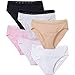 Karen Neuburger 6-Pack Hi-Cut Cotton Briefs With Lace Panties Pink Set