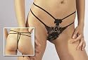 Aufreizender String ouvert schwarz