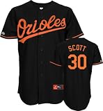 George Sherrill Jersey: Adult 2010 Majestic Alternate Black Replica #52 Baltimore Orioles Jersey