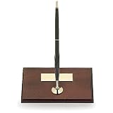 Cross Single Desk Set Mahogany Finish with Classic Black Ball-Point Pen