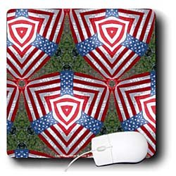 Lee Hiller Designs Kaleidoscope – Kaleidoscope American Flag – Mouse Pads