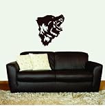 Bear Head Face Picture Decoration - Removable Animal Bedroom Stick On Print Sticker - Vinyl Wall Decal - 24 Colors Available 20X20
