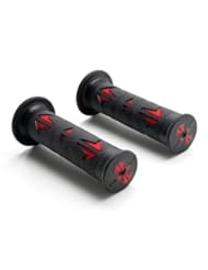 Automotive Parts and Accessories: Universal ATVs & PWC Rubber Comfort Hand Grips (7/8") - Black & Red ATV QUAD YAMAHA KAWASAKI POLARIS SEADOO WATERCRAFT BOMBARDIER JET SKI HONDA ATV FOREMAN RECON RINCON Kawasaki Brute Force Prairie YAMAHA ATV BRUIN GRIZZLY KODIAK - Kapsco