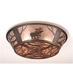 LAMPS BEAUTIFUL Rustic Lodge Moose Flush Mount Ceiling Fixture by Meyda Tiffany--Excellent customer service--see our feedback.