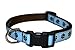 Small Blue/Brown Puppy Paws Dog Collar: 5/8