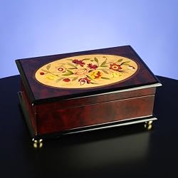 Classic Floral Wooden - Musical Jewelry Box