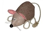 Cleo Pet Monster Mouse Cat Scratcher (Fawn) - very large weighted Cat scratch toy with catnip for lots of playtime fun!