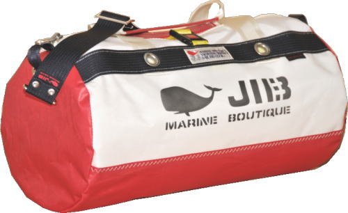 JIBダッフルバッグ　ボーダーS　レッドダークネイビー  DSB135