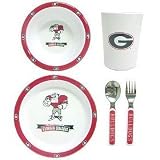 Georgia Bulldogs NCAA Childrens 5 Piece Dinner Set by DUCK HOUSE