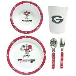 Georgia Bulldogs NCAA Children's 5 Piece Dinner Set by Duck House