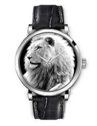 SPRAWL Aanalog Fashion Series Silver Ladies Watches of Genuine Black Leather Strap,Unique Wrist Watch for Women Girls Designed with Leon white