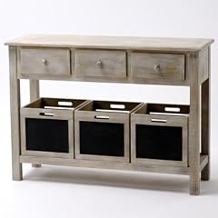 LANDHAUS SIDEBOARD ANRICHTE MIT HOLZK�RBEN braun