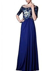 A-line Satin Cocktail Floor Length Scoop Neck Beaded Pleated Sequined Elbow Length Sleeves Homecoming Dress/Pageant Dress/Prom Dress/Party Dress/Wedding Dress 