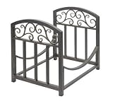 Panacea 15919 Log Bin with Scrolls, Brushed Bronze