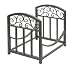 Panacea 15919 Log Bin with Scrolls, Brushed Bronze