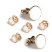 Giorgio Bissoni Round White Stone with Gold Trim Cufflink and Stud set