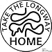 Magnetic Badge - Take the Long Way - White (No Checkers)