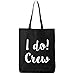 I do! Crew Cotton Canvas Tote Bag in Black - One Size