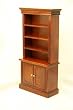 Dollhouse Miniature Mahogany Bookshelves with Crown Molding